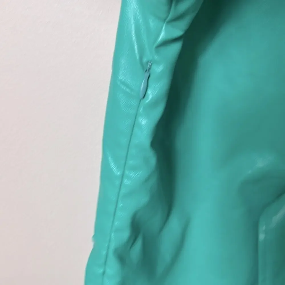 Hosbjerg Free People green Vegan Leather Mini belted Dress